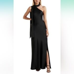 Elegant Black One-Shoulder Dress